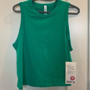 Classic fit cotton blend tank top